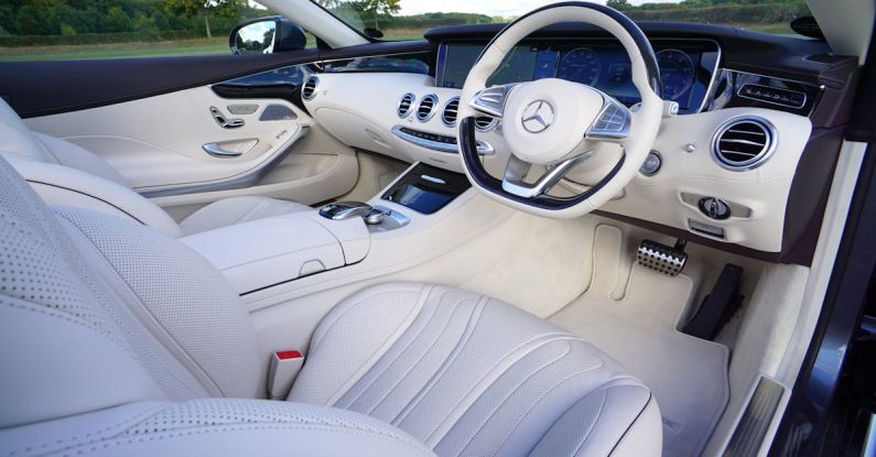 New Car - White Mercedes Benz Interior Design